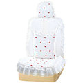 VV 3D satins flower lace Custom Auto Car Seat Cover Set - White