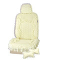 VV lace microfiber Custom Auto Car Seat Cover Set - Beige