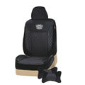 VV velvet mesh Custom Auto Car Seat Cover Set - Black