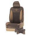 VV velvet mesh Custom Auto Car Seat Cover Set - Coffee