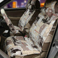 OULILAI British Fashion city pattern Universal Auto Car Seat Cover Cushion 9pcs - Beige
