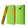 IMAK cross leather case Button holster holder cover for HUAWEI Ascend D2 - Green