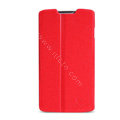 Nillkin Fresh leather Case Bracket Holster Cover Skin for Lenovo S868t - Red