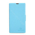 Nillkin Fresh leather Case Bracket Holster Cover Skin for Nokia Lumia 520 - Blue