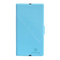 Nillkin Fresh leather Case Bracket Holster Cover Skin for Sony Ericsson L36i L36h Xperia Z - Blue