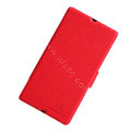 Nillkin Fresh leather Case Bracket Holster Cover Skin for Sony Ericsson L36i L36h Xperia Z - Red