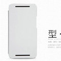 Nillkin leather Case Holster Cover Skin for HTC One M7 801e - White