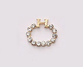 Alloy Bling Crystal Lens sticker DIY Phone Case Cover Deco Kit - White