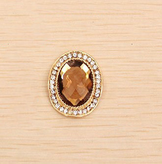 Big Crystal Beauty head Alloy Metal DIY Phone Case Cover Deco Kit - Gold