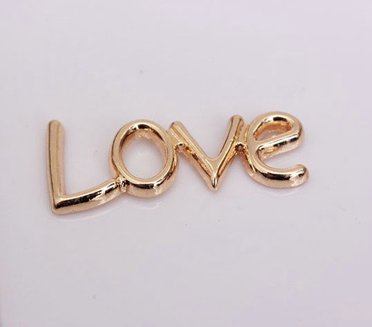 Lover Alloy Crystal Metal DIY Phone Case Cover Deco Kit - Gold