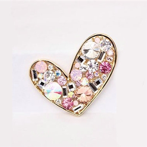 Lover Rhinestone Alloy Crystal Metal DIY Phone Case Cover Deco Kit - Pink