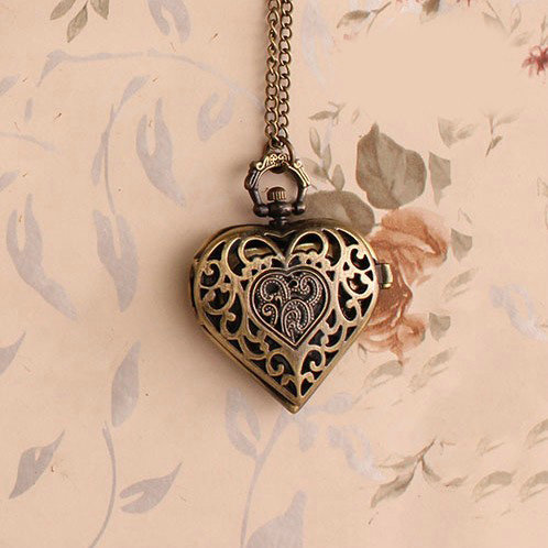 Retro Lover Bronze Pocket Watch Alloy DIY Phone Case Cover Deco Kit