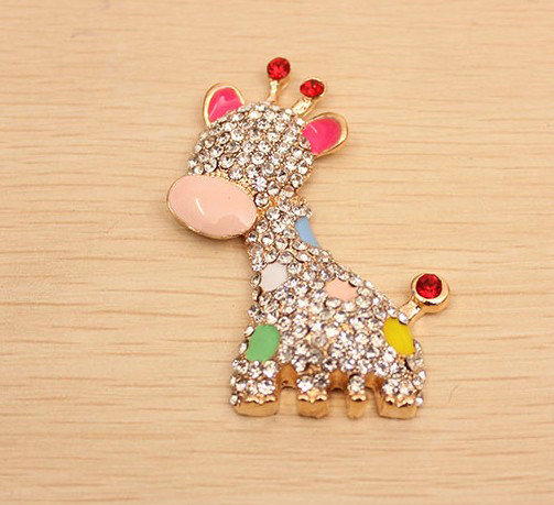 Sika deer Alloy Crystal Metal DIY Phone Case Cover Deco Kit - Multicolor