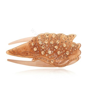 Hair Jewelry Rhinestone Crystal Ice cream Hairpin Hair Clip Claw Clamp - Champagne
