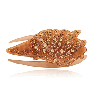 Hair Jewelry Rhinestone Crystal Ice cream Hairpin Hair Clip Claw Clamp - Coffee
