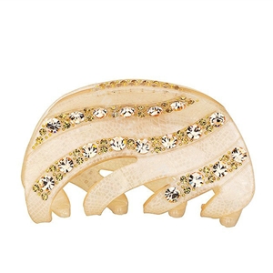 Hair Jewelry Sparkly Diamond Crystal Rhinestone Hair Clip Claw Clamp - Champagne
