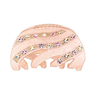 Hair Jewelry Sparkly Diamond Crystal Rhinestone Hair Clip Claw Clamp - Pink