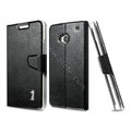 IMAK Slim leather Case support Holster Cover for HTC One 802t - Black