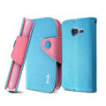 IMAK cross leather case Button holster holder cover for Samsung i759 i699 S7562i - Blue