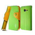 IMAK cross leather case Button holster holder cover for Samsung i759 i699 S7562i - Green