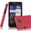 IMAK Holster Covers Slim leather Cases for Samsung i9100 Galasy S2 - Red
