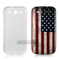 IMAK Painting Relievo Case  USA American flag Battery Cover for Samsung Galaxy SIII S3 I9300 - Red