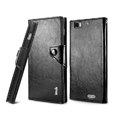 IMAK R64 lines leather Case support Holster Cover for Lenovo K900 - Black
