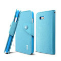 IMAK cross Flip leather case book folder Holster cover for HTC Desire 606w - Blue
