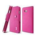 IMAK cross Flip leather case book folder Holster cover for HTC Desire 606w - Rose