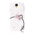 Bling Cat Crystal Case Pearl Cover for Samsung GALAXY S4 I9500 SIV - Smile