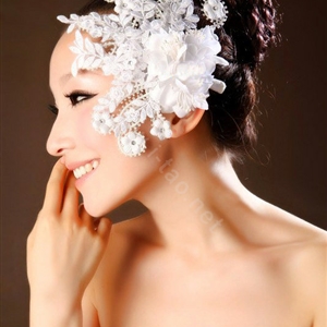 Wedding Bride Jewelry Crystal Lace Headband Flower Headpiece Hair Accessories