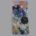 Bling S-warovski crystal cases Flower diamond cover for iPhone 5C - White