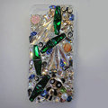 S-warovski crystal cases Bling Panda diamond cover for iPhone 5C - Green