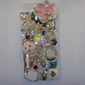 Bling S-warovski crystal cases Flower diamond cover for iPhone 5S - Pink
