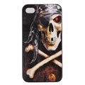 Skull Hard Back Cases Covers Skin for iPhone 5S - Black EB002
