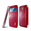 IMAK Smart Leather Case Flip Holster Battery Cover for Samsung GALAXY NoteIII 3 - Red