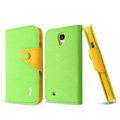 IMAK cross Flip leather case Button Holster holder cover for Samsung GALAXY NoteIII 3 - Green