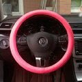 Auto Car Steering Wheel Cover Airhole Microfiber leather Diameter 15 inch 38CM - Rose