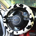 Yle Auto Car Steering Wheel Cover Zebra Cashmere Diameter 15 inch 38CM - White