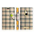 IMAK Flip leather case plaid pattern book Holster cover for Nokia Lumia 925T 925 - Yellow
