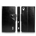 IMAK R64 Flip leather Case support Holster Cover for Sony Ericsson XL39H Xperia Z Ultra - Black