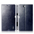IMAK R64 Flip leather Case support Holster Cover for Sony Ericsson XL39H Xperia Z Ultra - Dark blue