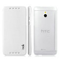 IMAK Shell Leather Case Holster Cover Skin for HTC 601E ONE Mini M4 - White