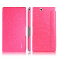 IMAK The Count Flip leather Case Holster Cover for Sony Ericsson XL39H Xperia Z Ultra - Rose
