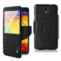 IMAK crystal lines Flip leather Case Support Holster Cover for Samsung GALAXY NoteIII 3 - Black