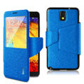 IMAK crystal lines Flip leather Case Support Holster Cover for Samsung GALAXY NoteIII 3 - Blue