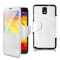 IMAK crystal lines Flip leather Case Support Holster Cover for Samsung GALAXY NoteIII 3 - White