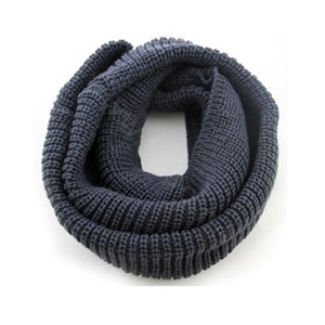 Fashion Unisex Winter knitting Wool Collar Neck Warmer woman Ring Scarf Shawl - Dark grey