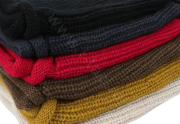 Fashion Unisex Winter knitting Wool Collar Neck Warmer woman Ring Scarf Shawl - Pink