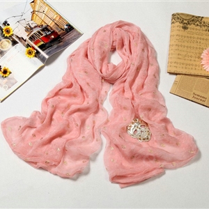 High end fashion long silk skull scarf shawl women warm wrap scarves - Pink